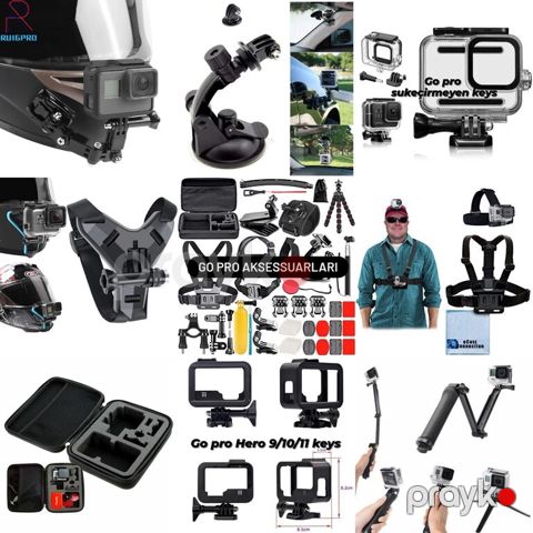 "Go Pro" aksion kamera aksessuarları — Bakı