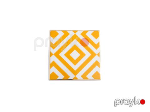 Nəlbəki Porland Morocco Desen4, farfor, sarı, 10x10 sm — Bakı