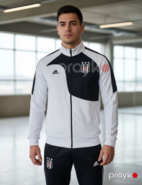 Kişilər üçün idman kostyumu Beşiktaş, ağ/qara, ölçü XXL - 044STRBJK_XXL — Bakı