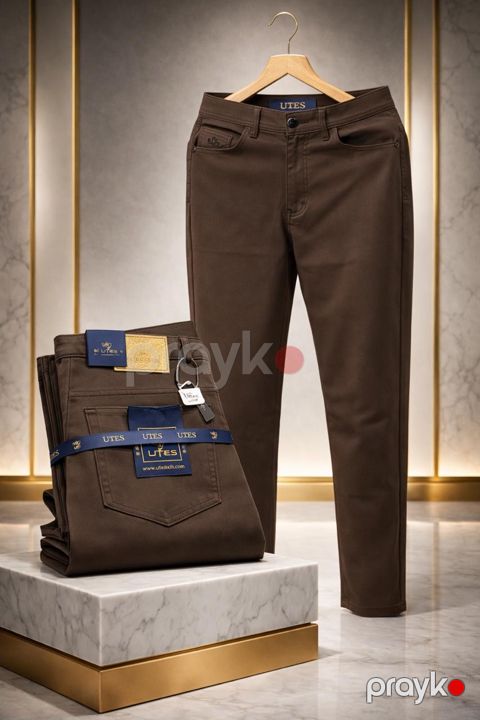 Kişilər üçün düz cins 2129347, qəhvəyi, pambıq, ölçü 33 — Bakı