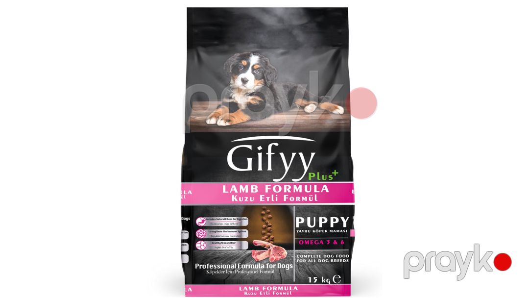 Quru yem Gifyy Premium Puppy bütün cinsli küçüklər üçün, quzu əti ilə, 15 kq — Mallar, Bakı