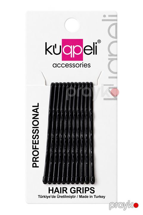 Saç üçün görünməz sancaqlar 83179489, qara, metal, 12 əd