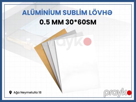 Alüminium sublim lövhə 0.5mm 30*60sm — Bakı