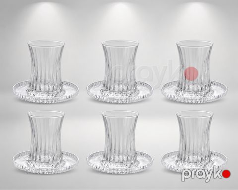 Armudu stəkan dəsti 34067, bərkidilmiş şüşə, şəffaf, 6 nəfərlik, 12 parça, 290 ml — Bakı
