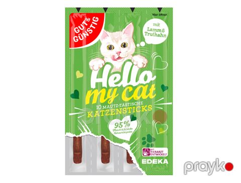 Pişiklər üçün çubuq Edekа Hello My Cat quzu və hind quşu əti dadı ilə, 10x5 q — Bakı