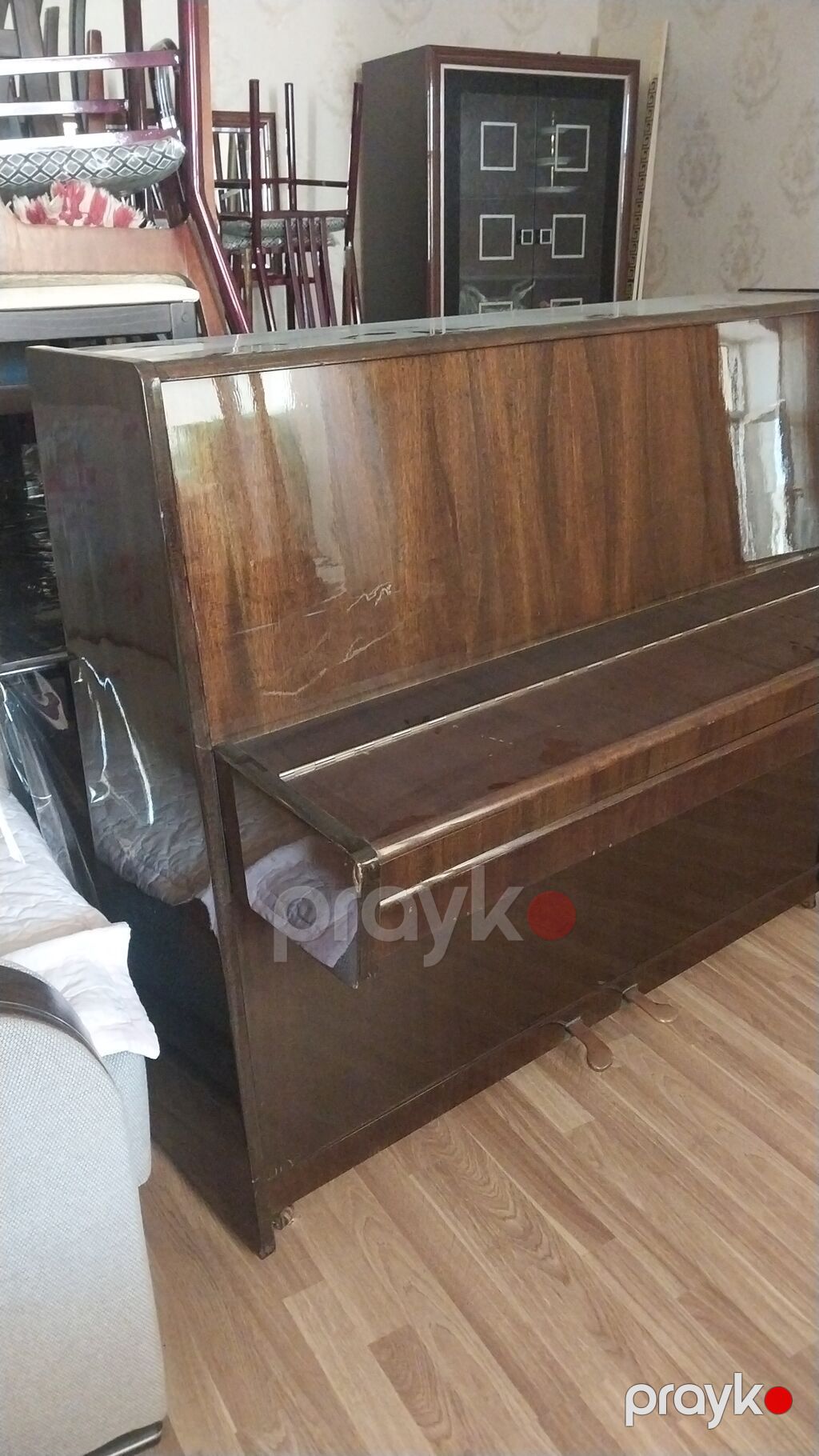 Şaquli pianino - Korpus: parlaq laklı tünd qəhvəyi/taxta teksturalı — Pianino və digər klaviş alətləri, Gəncə (2)