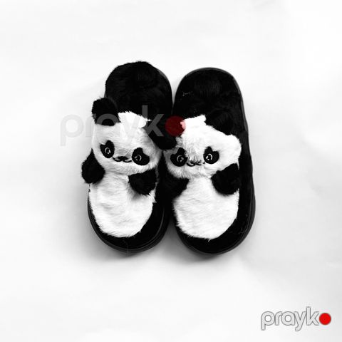 Qızlar üçün ləpiklər Panda, qara, süni xəz, ölçü 28-29 — Bakı