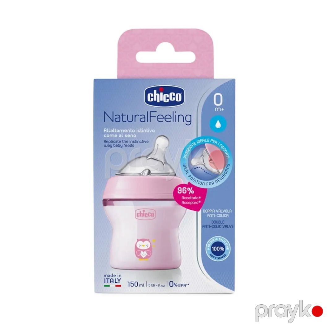 Qidalanma üçün qab Chicco Natural Feeling Color 0m+, çəhrayı, plastik, 150 ml — Mallar, Bakı (3)