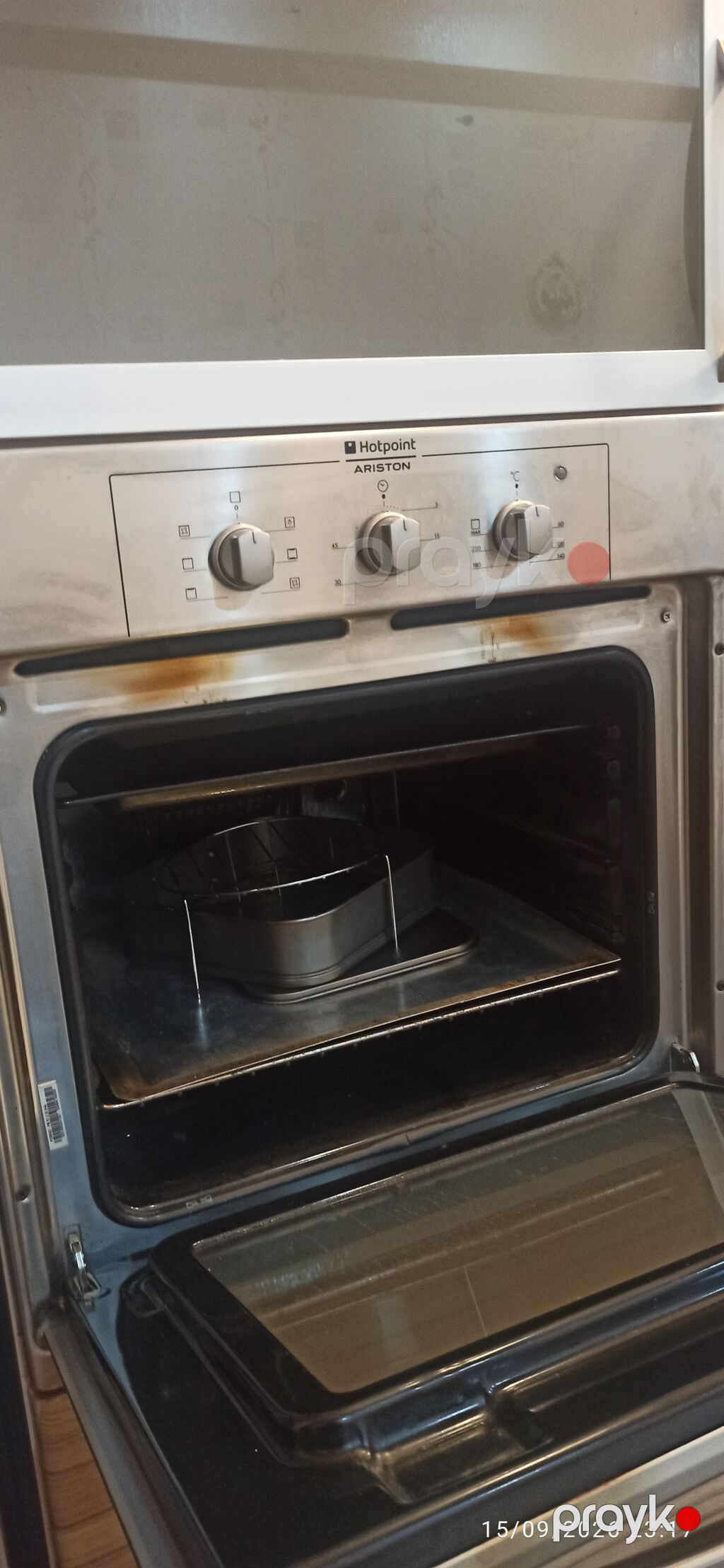 Hotpoint-Ariston quraşdırılan elektrik sobası - Ön panel: paslanmayan — Masaüstü plitələr, Bakı (3)