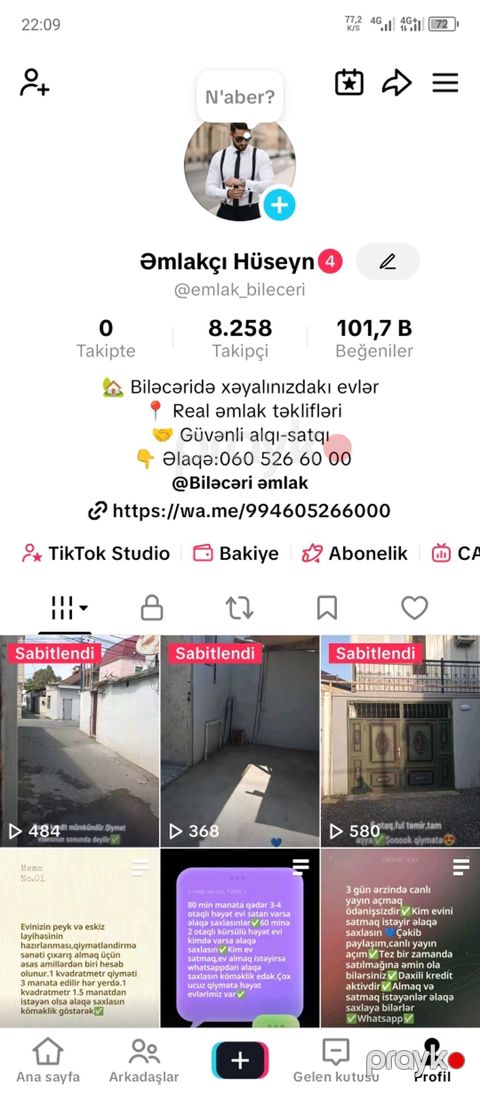Xidmət: Biləcəri ərazisində daşınmaz əmlak üzrə peşəkar vasitəçilik — Bakı
