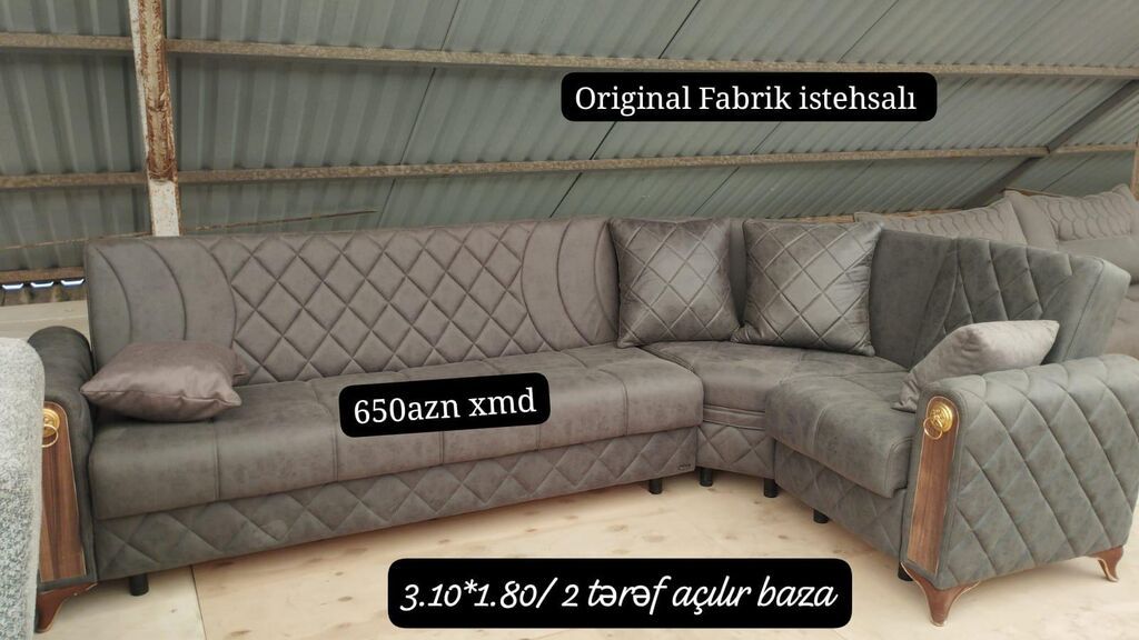 Künc divan dəsti – Original Fabrik istehsalı - Ölçü: 3.10 1.80 m — Yumşaq mobilya dəstləri, Bakı