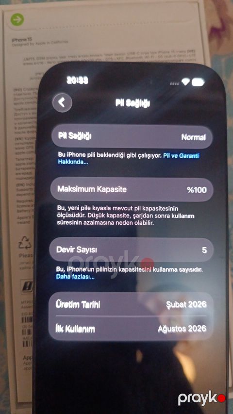 Apple iPhone 15 Black 128GB/6GB — Bakı