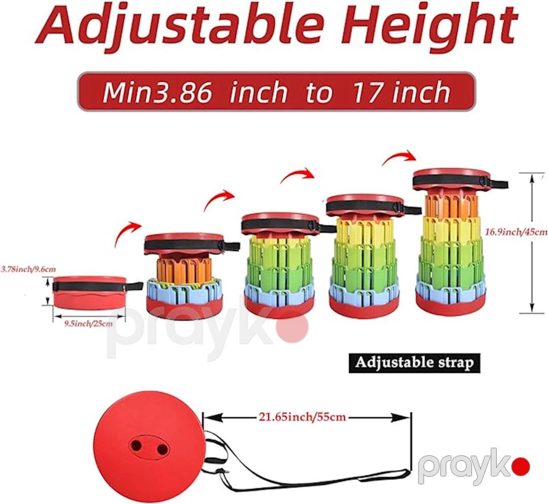 Yığılan taburet Trapsline Rainbow Red, 45x25x9.6 sm — Mallar, Bakı (2)