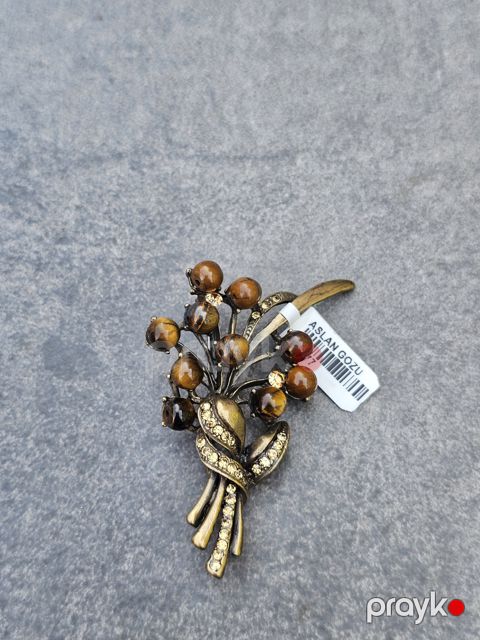 Broş qadınlar üçün 0199, metal/təbii daş — Bakı