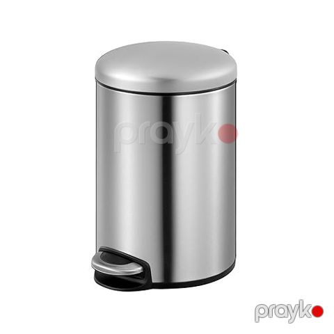 Zibil konteyneri pedal ilə Eko EK9213, paslanmayan polad/plastik, gümüşü, 8 l — Bakı