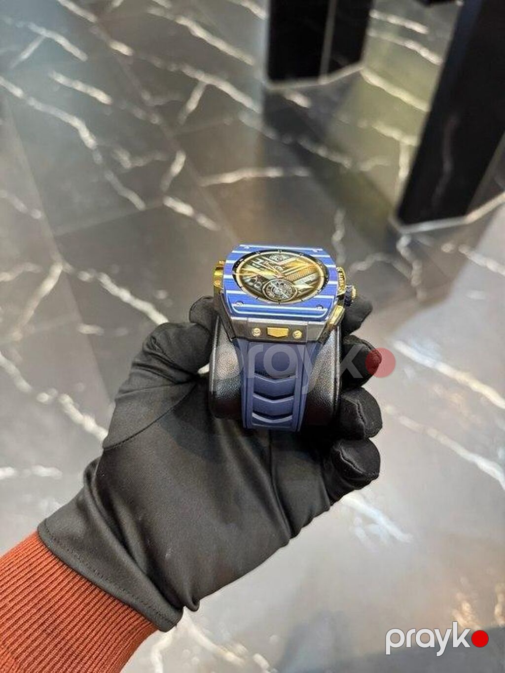 Smart saat "vertu watch blue carbon gold blue strap 2025" Vertu — Ağıllı saatlar, Bakı (3)