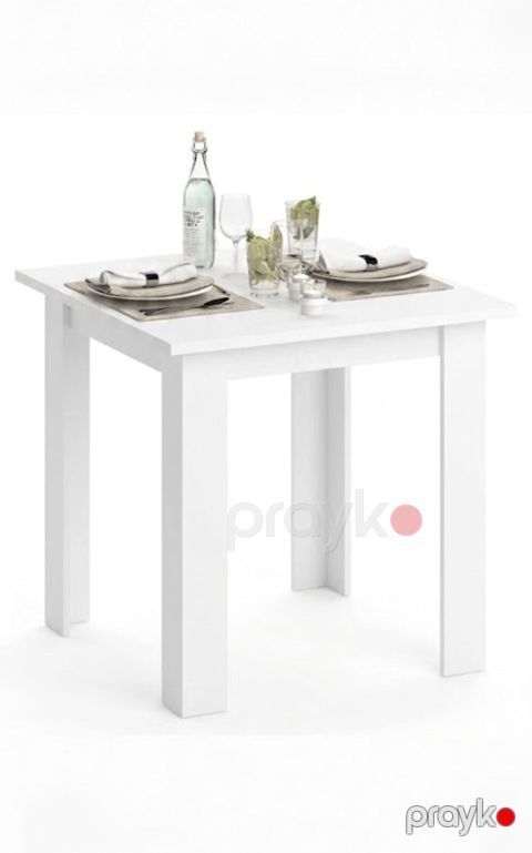 Mətbəx üçün masa, laminat, ağ, 80x80x75 sm — Bakı