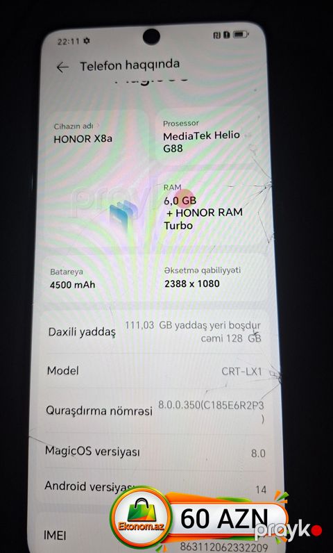 Honor x8a — Xaçmaz