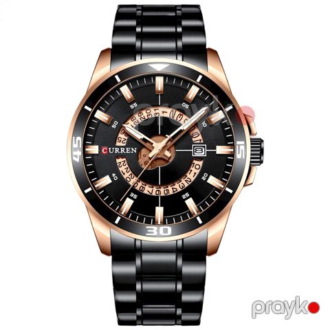 Kişi qol saatı Curren С8359 Rose Gold Black — Bakı