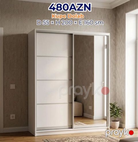 Kupe Dolab — 480 AZN Ölçülər: D 55 H 200 E 160 sm - İki sürgülü — Bakı