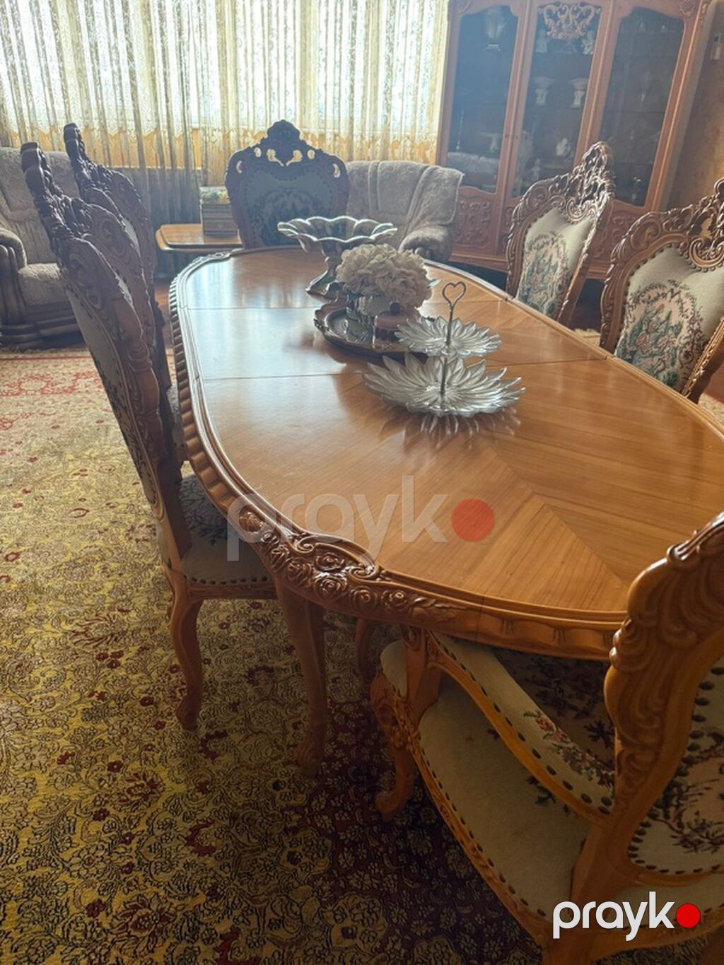 Ruminua qonaq otağı mebel dəsti Tərkib: - Oval formalı geniş yemək — Qonaq otağı üçün, Bakı (3)