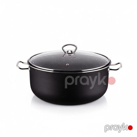 Qazan Leydi, qranit, 3.5 mm qalınlıq, paslanmaz polad qulp, 30 sm — Bakı