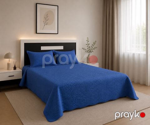 Örtük və yastıq üzü dəsti Norway, göy, velür, birnəfərlik, örtük 170x230 sm, yastıq üzü 2 əd 50x70 sm — Bakı