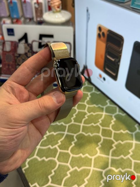 Apple Watch Series 8 Steel Gold 45mm — Bakı