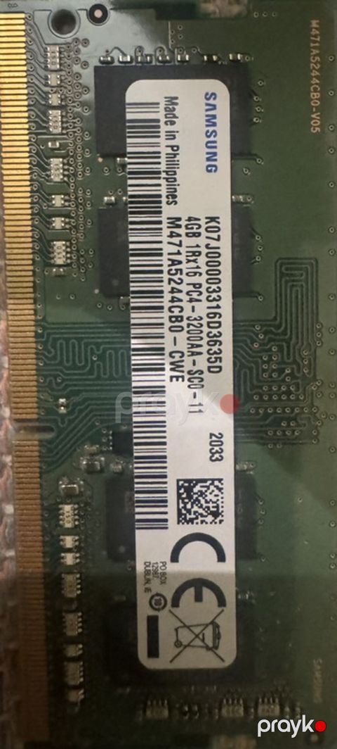 Samsung noutbuk yaddaş modulu - Model: Samsung M471A5244CBO-CWE — Masazır