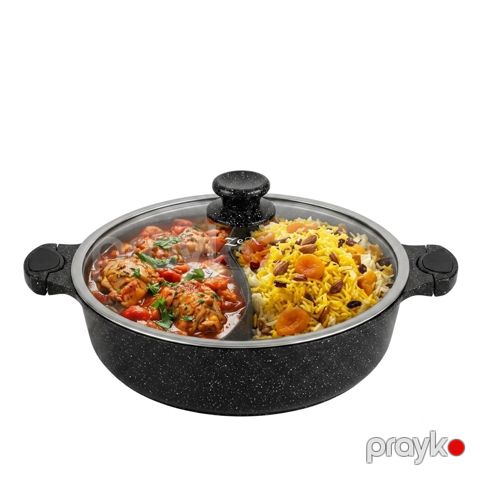İkitərəfli tava Zen, qranit, 32 sm, qara — Bakı