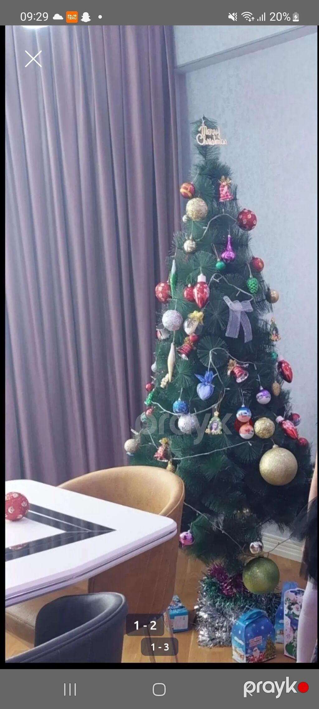 Yeni il şam ağacı – bəzədilmiş komplekt - Yaşıl süni şam ağacı — Bayram məmulatı, Bakı (2)