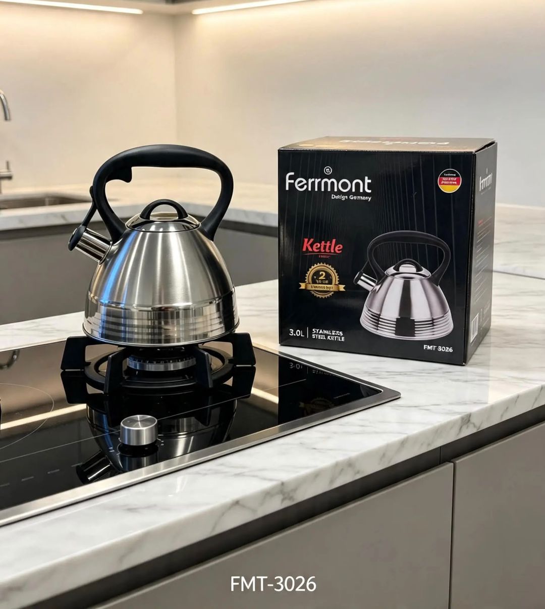 Çaydan Fermont FMT-3026, paslanmayan polad, gümüşü, 3000 ml — Mallar, Bakı (2)