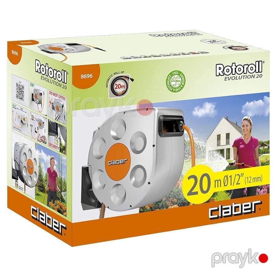 Şlanq üçün avtomatik makara Claber Rotoroll Evolution 8696, 20 m - 8000625086962 — Mallar, Bakı (3)