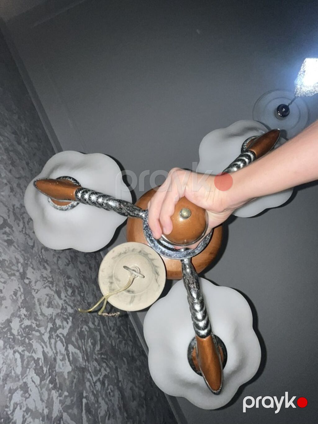 Çılçıraq, 3 lampa, Şüşə — Tavan is?qlar? v? cilc?raqlar, Bakı (3)