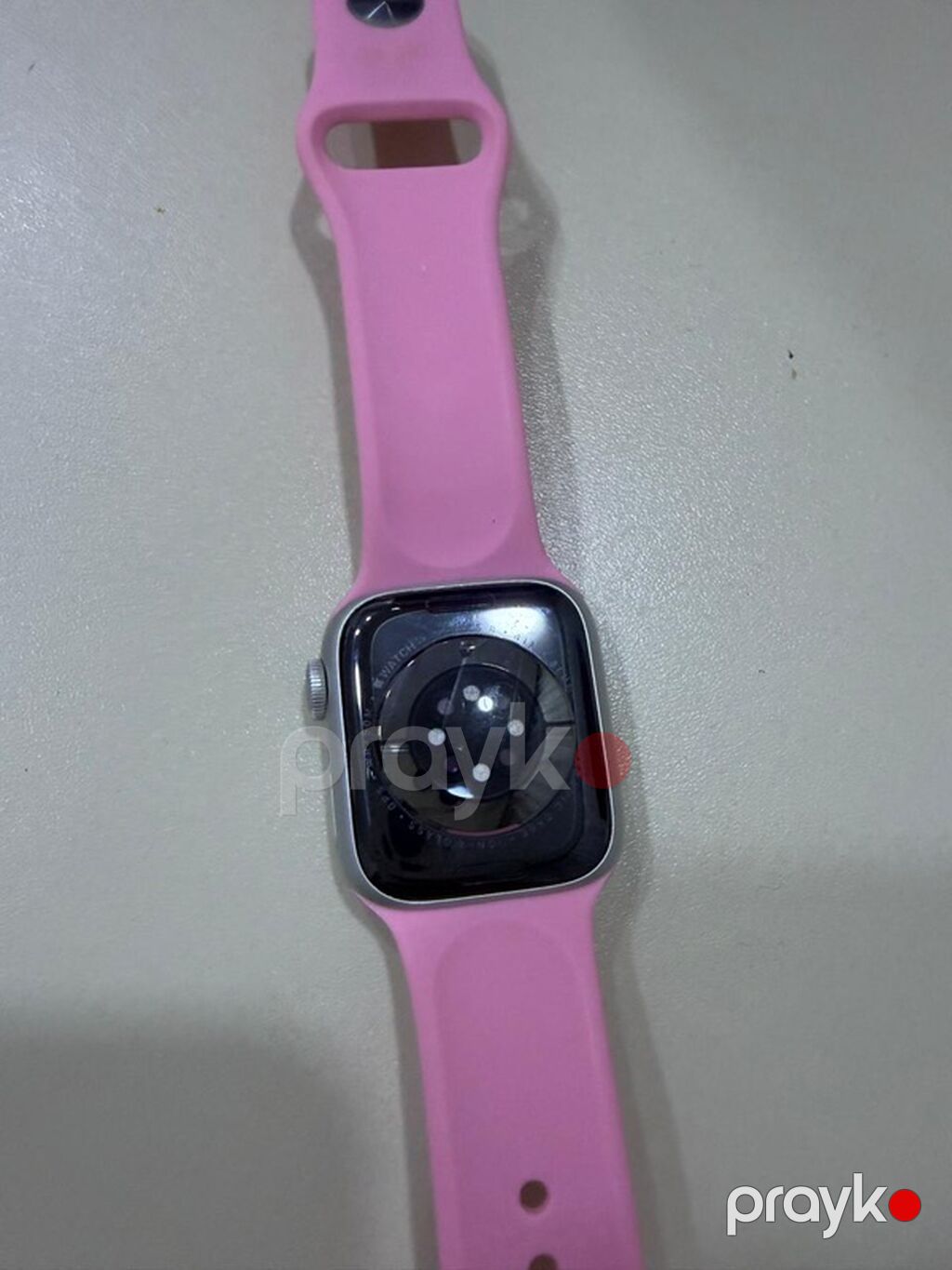 Apple Watch (alüminium gövdə, gümüş rəng) – çəhrayı silikon kəmər ilə — Ağıllı saatlar, Bakı (3)