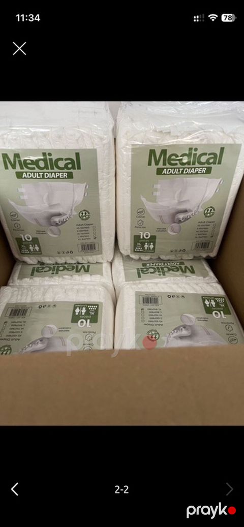 Medical Adult Diaper – böyüklər üçün bez - Paketdə 10 ədəd Pampers — Digah