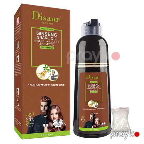Şampun-boya Disaar Ginseng Snake Oil, qəhvəyi, 400 ml — Bakı