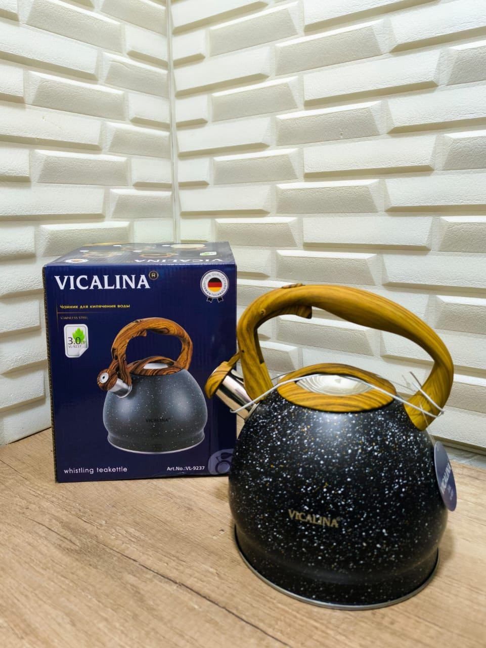 Çaydan, 3 l, boz, taxta teksturalı qulplu, qaynama zamanı xəbərdarlıq siqnalı ilə - TW-RZVL9237S — Mallar, Bakı