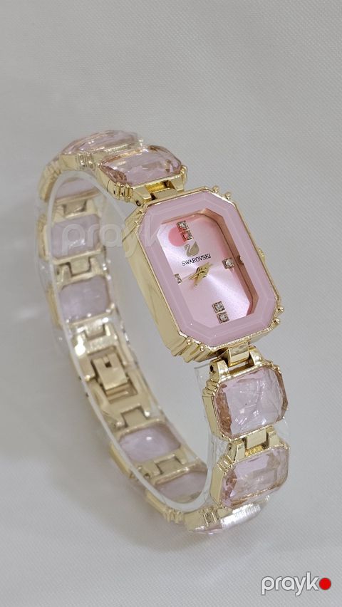 Qol saatı WS 11342 Gold Rosy Brown, qızılı, korpus diametri 20 mm x 30 mm, düzbucaqlı, batareya, metal kəmər - WS11342G.R.BR — Bakı