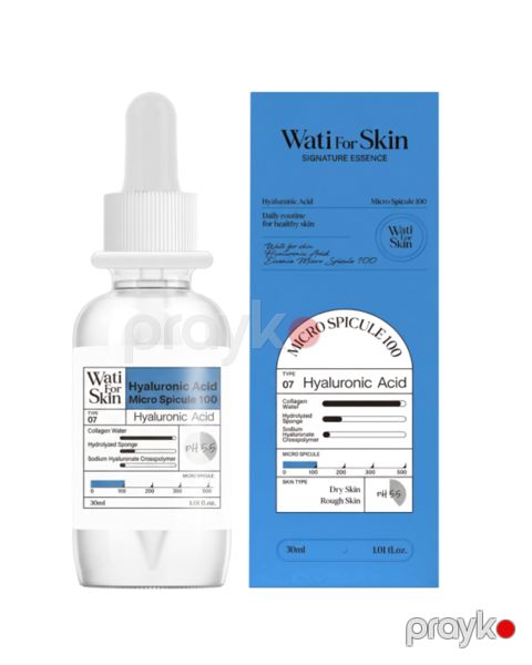 Essensiya üz üçün Wati For Skin Micro Spicule 100 Hyaluronic Acid, 30 ml, bütün dəri növləri — Bakı