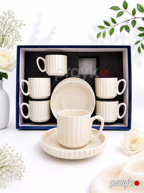 Çay dəsti, keramika, krem, 300 ml, 12 əd — Bakı