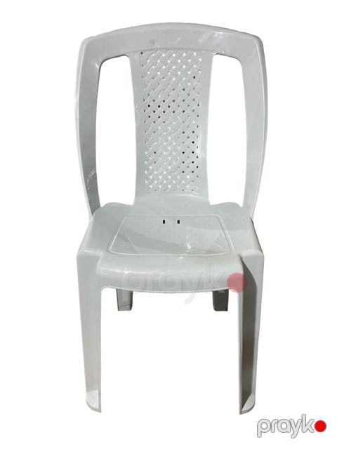 Bağ üçün kreslo Yagmur, plastik, ağ, 46x42x38 sm — Bakı