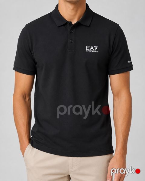 Polo kişilər üçün 2617028, qara, pambıq, ölçü XXL — Bakı