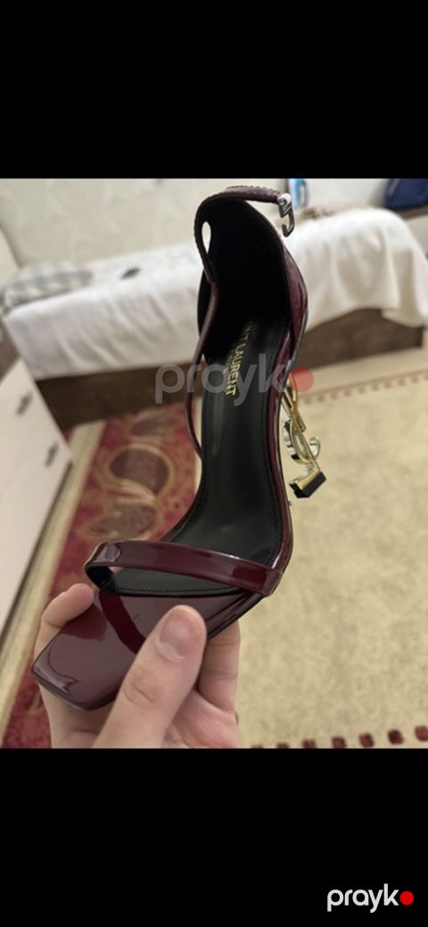 YSL (Saint Laurent) Tribute-style qadın sandaleti Hədiyyə — Masazır