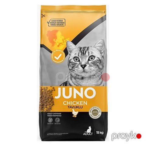 Juno Toyuq Ətli 15 kq Yetkin Pişiklər üçün Yem ARZ-YEM-M04 — Bakı