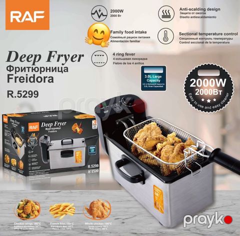 RAF Deep Fryer – 3,0 L kapasitəli elektrik fritür - Güc: 2000W — Bakı