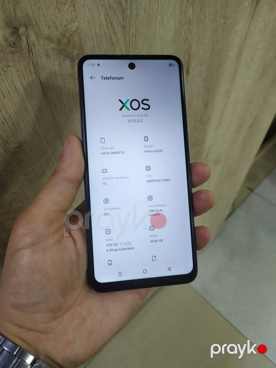 Infinix Smart 8 Timber Black 64GB/4GB — Smartfonlar, Bakı (2)