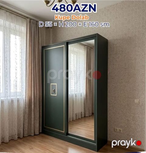 Kupe dolab – sürgülü qapılı model. Ölçülər: dərinlik 55 sm hündürlük — Bakı