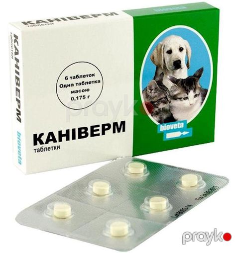 İtlər və pişiklər üçün antigelmintik Caniverm,1 tabletka 2 kq — Bakı