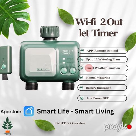 Suvarma sistemi ağıllı yağış taymeri, WiFi, 2 zonalı, Alexa və Google ilə uyğun - prm1_57 — Bakı